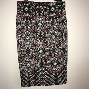 patterned Forever 21 pencil skirt